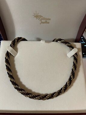 Vintage Gold and Black Cord Chain